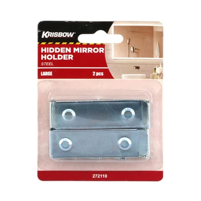 Gambar Krisbow Set Braket Penyangga Cermin 6.8 cm 2 Pcs