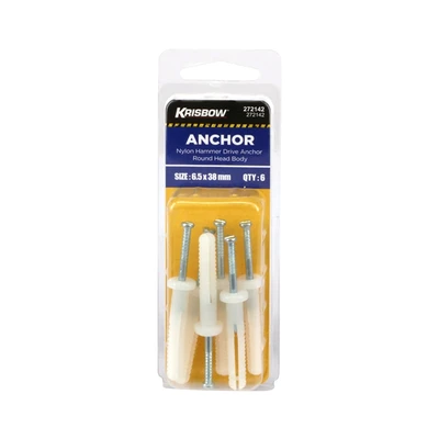 Gambar Krisbow Angkur Dengan Sekrup 6.5x38 mm 6 pcs