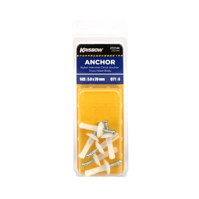 Gambar Krisbow Rumah Ulir Dengan Sekrup 5 X 20 mm 6 Pcs