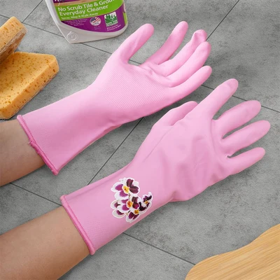 Gambar Duraglove Sarung Tangan Karet Dengan Nylon Lining - Pink