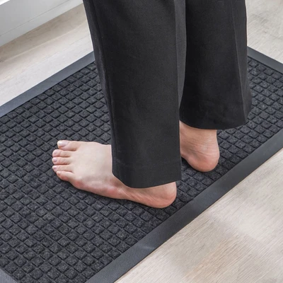 Gambar Krisbow Keset Pintu Rubber 45x75 cm - Hitam Charcoal