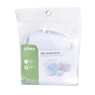 Gambar Stora Kantong Cuci Pakaian Dalam Mesh 15x15x10 cm - Putih