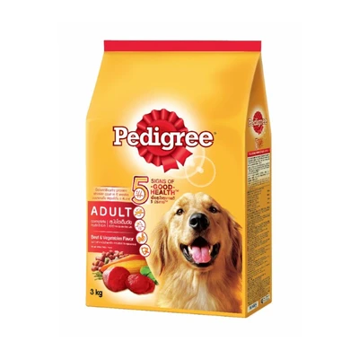 Gambar Pedigree 3 Kg Makanan Anjing Kering Adult Beef & Vegetables