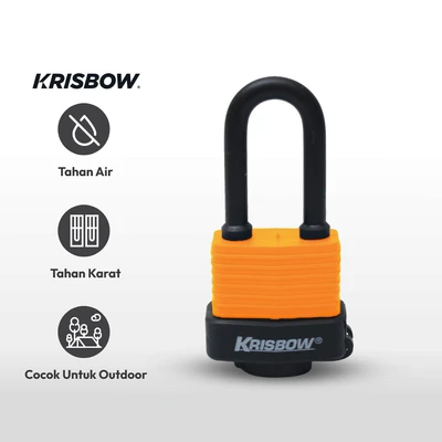 Gambar Krisbow Gembok Panjang Tahan Air 50 mm - Kuning