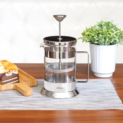 Gambar Delicia Teko Kopi French Press 6 Cup Transparan