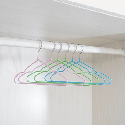 Gambar Stora Set 6 Pcs Hanger Anak Kawat Besi - Pink/biru/hijau