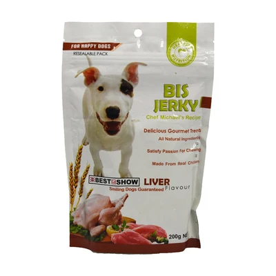 Gambar Best In Show Camilan Anjing Bis Jerky Liver 200 gr