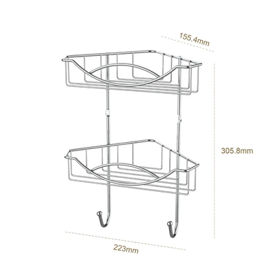 Gambar Stora Rak Sudut Kamar Mandi WK70891 - Silver
