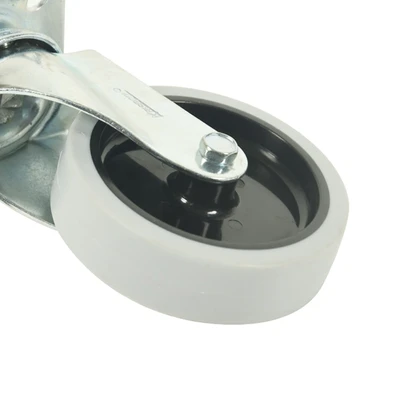 Gambar Krisbow Roda Caster Thermoplastic Swivel 10 cm - Abu Abu