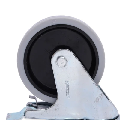 Gambar Krisbow Roda Troli Dengan Rem 100mm - Abu Abu