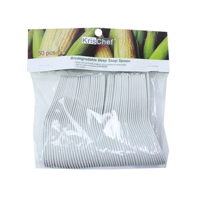 Gambar Kris Sendok Sup Biodegradable 11.5 cm Set 50 pcs