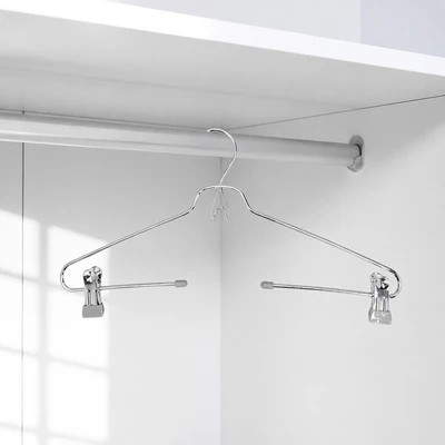 Gambar Stora Hanger Baju Metal Dengan Clips MT111001 - Abu-Abu Chrome