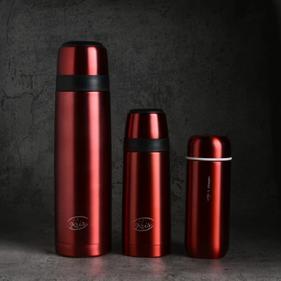 Gambar Krishome 350 Ml Botol Vacuum Flask Stainless - Merah