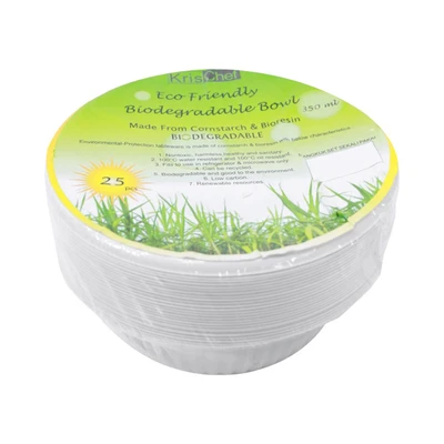 Gambar Kris Mangkuk Saji Biodegradable 350 ml Set 25 pcs - Putih