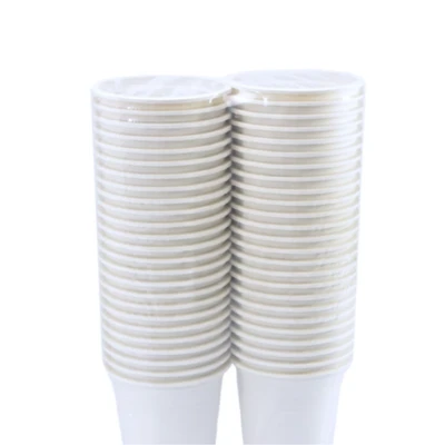 Gambar Kris Gelas Biodegradable 350 ml Set 50 Pcs - Putih