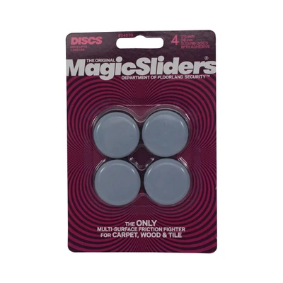 Gambar Magic Sliders 3.8 cm Alas Kaki Furnitur Bulat Set 4 pcs - Abu-Abu