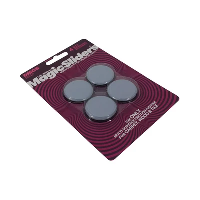 Gambar Magic Sliders 3.8 cm Alas Kaki Furnitur Bulat Set 4 pcs - Abu-Abu