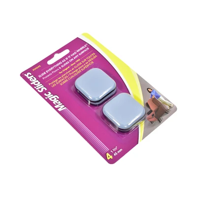Gambar Magic Sliders 4.5 cm Alas Kaki Furnitur Persegi Set 4 pcs - Abu-Abu