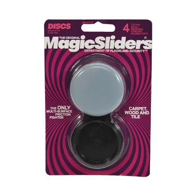 Gambar Magic Sliders 6 cm Alas Kaki Furnitur Bulat Set 4 pcs - Abu-Abu