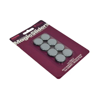 Gambar Magic Sliders 2.5 cm Alas Kaki Furnitur Bulat Set 8 pcs - Abu-Abu