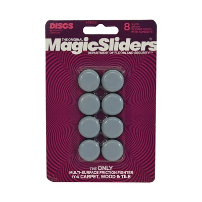 Gambar Magic Sliders 2.5 cm Alas Kaki Furnitur Bulat Set 8 pcs - Abu-Abu