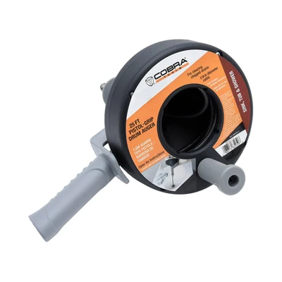 Gambar Cobra Pembersih Pipa Pistol-Grip Drum Auger 1/4 Inch X 25 Ft