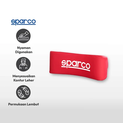 Gambar Sparco Bantal Leher Jok Mobil - Merah