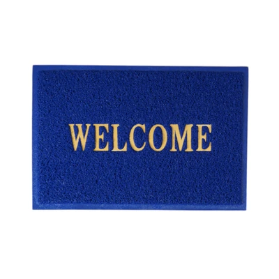 Gambar Krisbow Keset Pintu PVC Welcome 40x60 cm - Biru