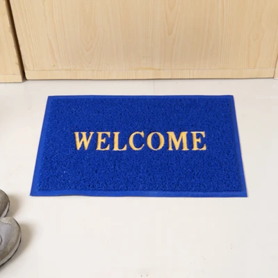 Gambar Krisbow Keset Pintu PVC Welcome 40x60 cm - Biru