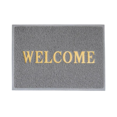 Gambar Krisbow Keset Pintu PVC Welcome 50x70 cm - Abu-abu