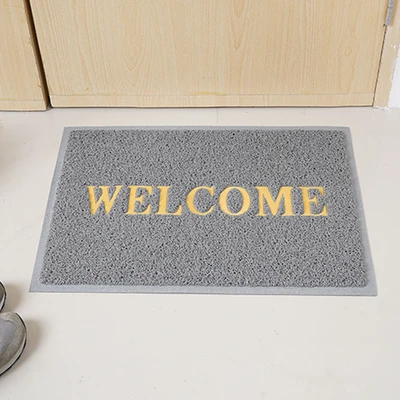Gambar Krisbow Keset Pintu PVC Welcome 50x70 cm - Abu-abu