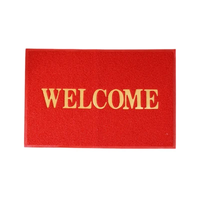 Gambar Krisbow Keset Pintu PVC Welcome 60x90 cm - Merah