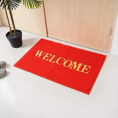 Gambar Krisbow Keset Pintu PVC Welcome 60x90 cm - Merah