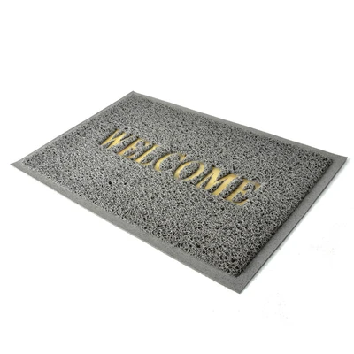 Gambar Krisbow Keset Pintu PVC Welcome 60x90 cm - Abu-abu