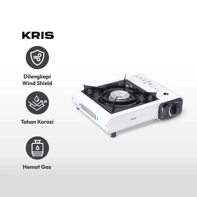 Gambar Kris Kompor Gas Portable Dengan Case - Putih