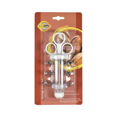 Gambar Krischef Set Icing Syringe C41 Transparan - Putih