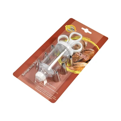 Gambar Krischef Set Icing Syringe C41 Transparan - Putih