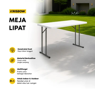 Gambar Krisbow Meja Lipat - Putih