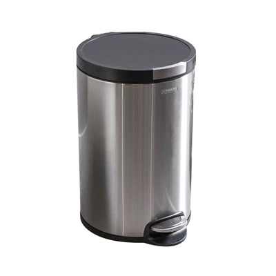 Gambar Krisbow Tempat Sampah Pedal Stainless Steel 25 Liter - Hitam/silver