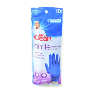 Gambar Mr.Clean Nitrile Sarung Tangan Disposable Set 10 pcs