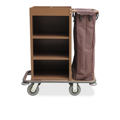 Gambar Krisbow Troli Housekeeping Hotel 92x49x102 cm - Cokelat