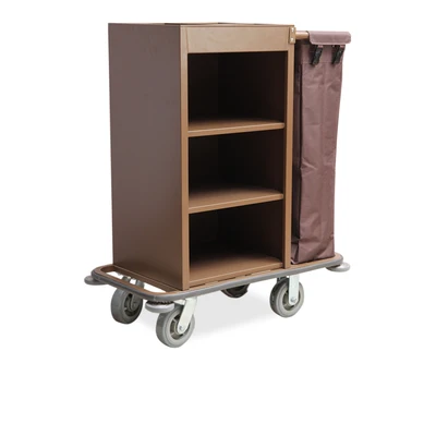 Gambar Krisbow Troli Housekeeping Hotel 92x49x102 cm - Cokelat