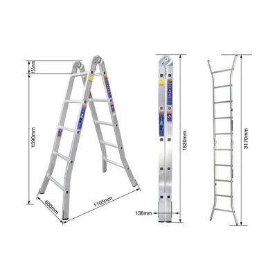 Gambar Fixsteps Tangga Lipat Aluminium Two Joint 5 Step