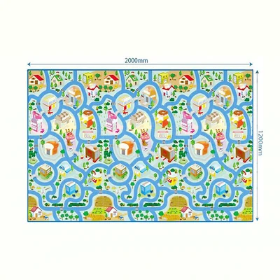 Gambar Forhom 200x120 Cm Karpet Playmat Happy Town