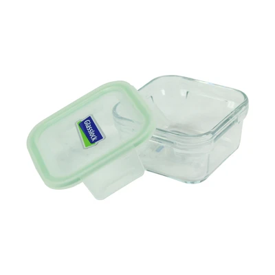 Gambar Glasslock Wadah Makanan Oven Smart Square 440 ml Transparan Random