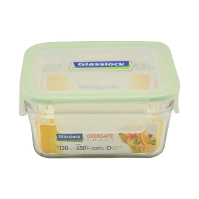 Gambar Glasslock Wadah Makanan Oven Smart Square 1.13 Liter Transparan Random