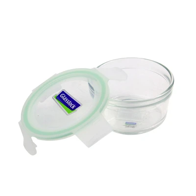 Gambar Glasslock Wadah Makanan Oven Smart Round 350 ml Transparan Random