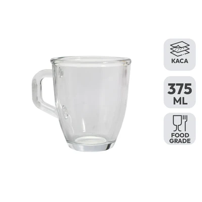 Gambar Glasslock Mug Kaca 375 ml Transparan
