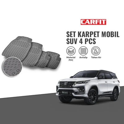 Gambar Carfit Set Karpet Mobil 4 Pcs - Abu Abu