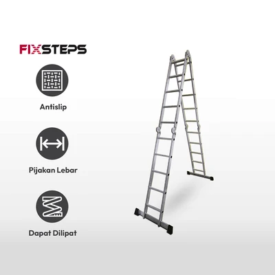 Gambar Fixsteps 5.5 Mtr Tangga Lipat Aluminium 4x5 Step